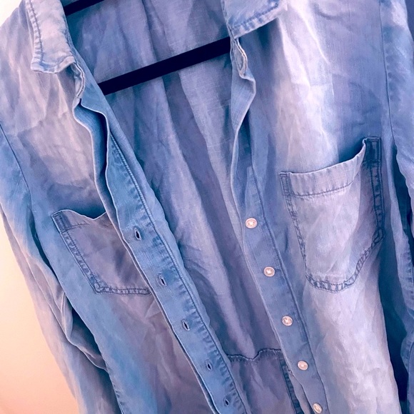 Bella Dahl Denim Button-Up Shirt medium wash LIKE NEW never worn Size XS - Picture 8 of 16